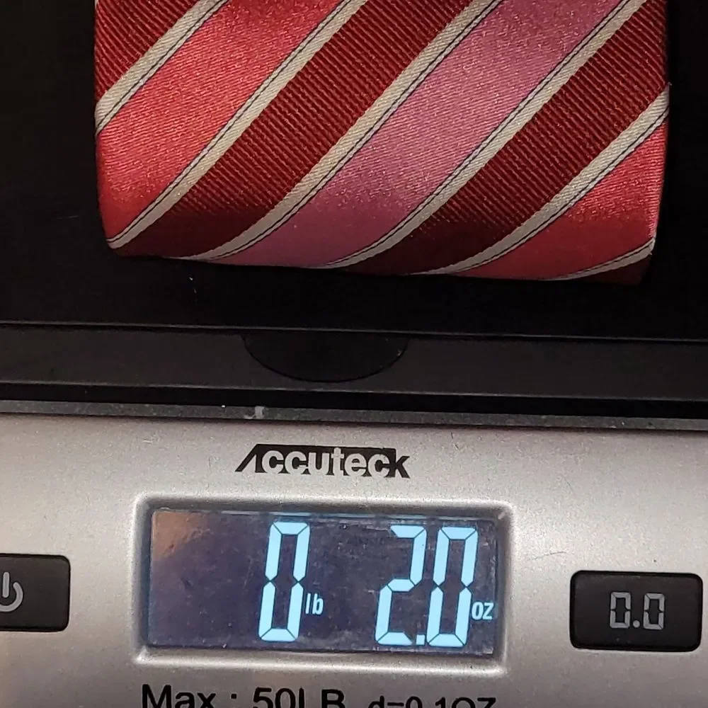 Giorgio 2 Collezioni Red and Pink Striped Silk Tie